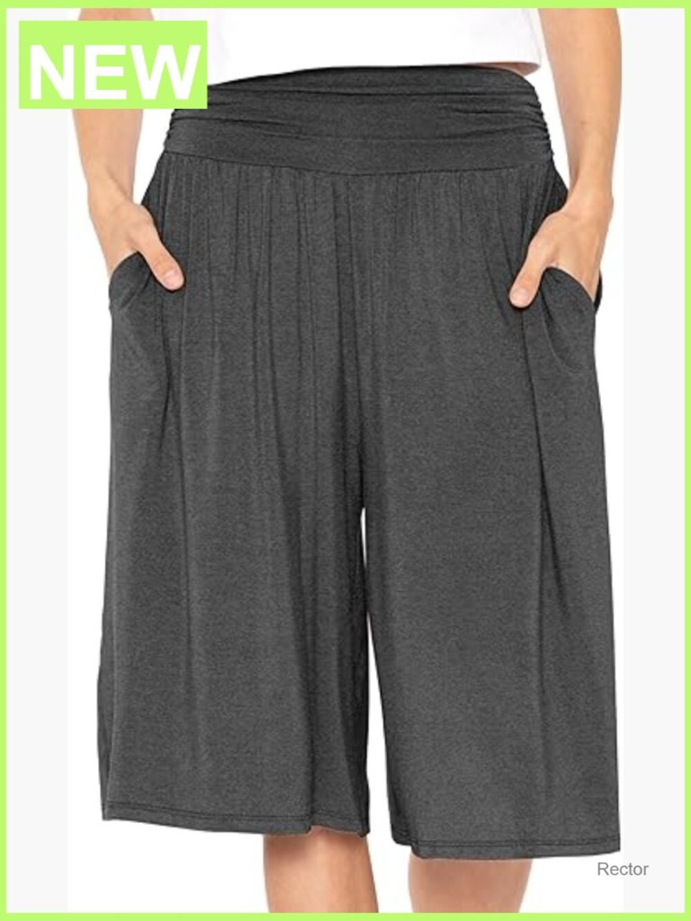 Wide Leg Flowy Gaucho Pants with Pockets High Waist Plus Size S-7X